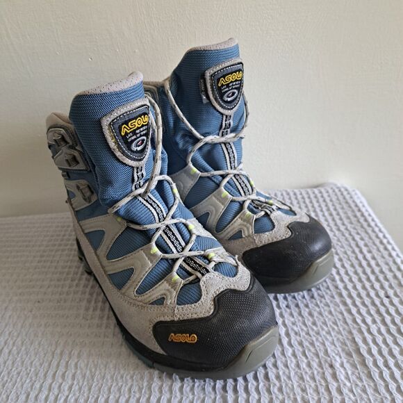 Asolo Gore-Tex Hiking Boots Womens 7.5 Grey Blue Gray Outdoor Sharp GTX Neutron - Picture 1 of 15